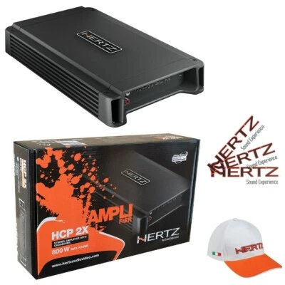 1 Amplificador HERTZ HCP2X 2 Canales 2x200 Watt RMS + Gorra Y 3 Stickers - Imagen 1 de 4
