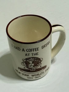 1964-1965 New York Weltausstellung "I Had a Coffee Break at the NY Fair" Kaffeebecher - Bild 1 von 6