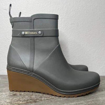 Botas de lluvia Tretorn Plask Mid para mujer 6,5 impermeables al tobillo con cuña Foto 1 de 4