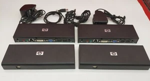 LOT OF 4 HP HSTNN-S01X USB Monitor Ethernet Docking Station Port Replicator #22 - Picture 1 of 5