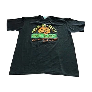 Vintage Halloween Trick or Treat Smell My Feet Single Stitch Tee Black L - Picture 1 of 6