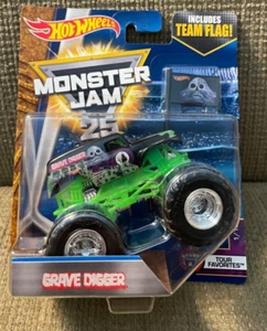 HOT WHEELS MONSTER JAM 1/64 GRAVE DIGGER TEAM FLAG TOUR FAVORITES 1/10 *HTF* - Picture 1 of 1