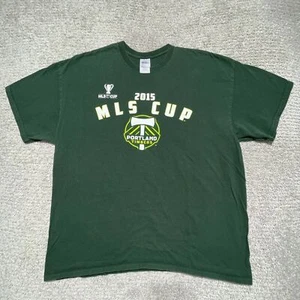 2015 MLS Cup Portland Timbers Shirt Adult Extra Large Green Gildan Tag Mens - Picture 1 of 7