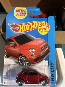HOT WHEELS FIAT 500 MINI COUPE HW CITY RED - Picture 1 of 4