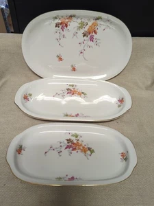 3 "Indian Summer" Oval Trays w/ Autumn Leaves  - Picture 1 of 3