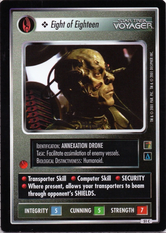 Star Trek CCG Eight of Eighteen Near-Mint/NM Common – The Borg 2001 - Image 1 of 1
