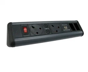 Unidad de alimentación de escritorio enchufe unidades de escritorio 13 amperios, 2P, 2USB, 2 DATOS. - Imagen 1 de 1