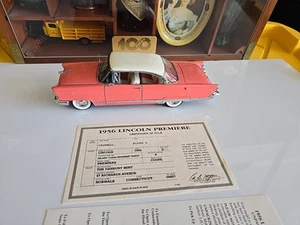 Danbury Mint 1956 Lincoln Premiere Coupe 1/24 diecast COA title certificate box - Picture 1 of 10