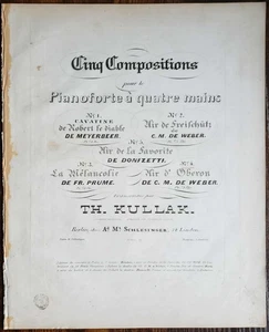 Theodor KULLAK: Air d'Oberon, No. 4 der Cinq Compositions transcrites [1842] - Bild 1 von 2