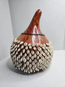 Shekere Percussion Shaker Gourd Cowry Large Traditional African Hand Instrument - Picture 1 of 6