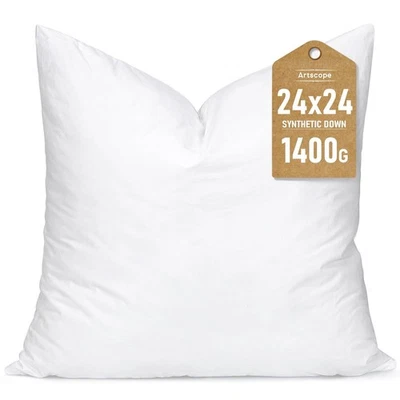 Artscope Synthetic Down Pillow Insert, 24x24 Down Alternative Throw Pillow In... - Image 1 of 4