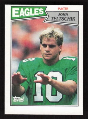 1987 Topps #300 John Teltschik Rookie Philadelphia Eagles - Image 1 of 2