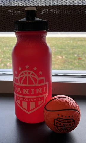 2020-21 Panini Basketball Water Bottle RED 20oz NEW + Bonus Basketball Cover