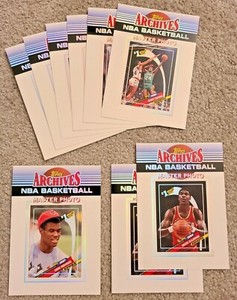 1992-93 Topps Archives Master Photo 5x7 Basketball Singles - Complete Your Set