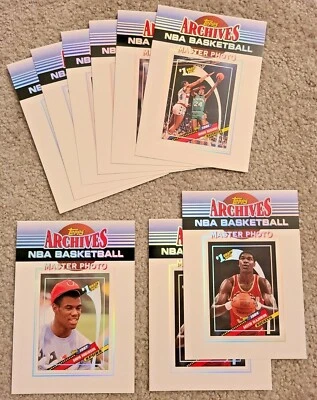 1992-93 Topps Archives Master Photo 5x7 Basketball Singles - Complete Your Set - Image 1 of 3