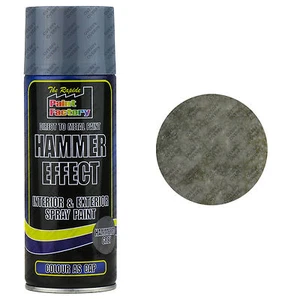 2 x 400ml Grey Hammer Effect Spray Paint Can Interior Exterior Metal Rust - Picture 1 of 3