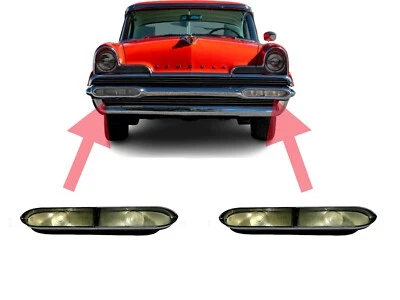 Nuevo de Lote Antiguo Lincoln Capri & Premiere 1956 LH-RH Lámpara de Estacionamiento Conjunto Par FDU-13200-A Foto 1 de 4