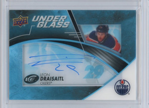 2021-22 Upper Deck Ice Leon Draisaitl Under Glass on card Auto