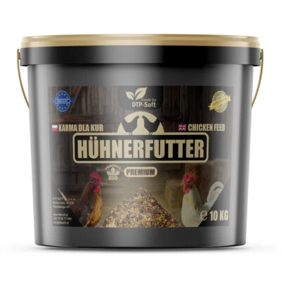 10 kg Hühnerfutter Premium Geflügelfutter Geflügelkörner Mix 10kg Eimer - Bild 1 von 4