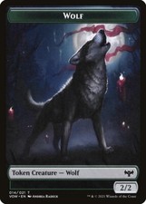 Magic the Gathering (mtg): TVOW: Wolf Token (014)  (x 4)
