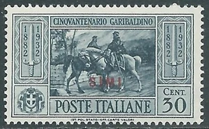 1932 EGEO SIMI GARIBALDI 30 CENT MNH ** - I31-3 - Picture 1 of 1