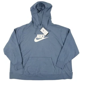 Nike Sportswear Club Fleece Women's Pullover Hoodie Plus Size 4X Blue NWT DV5091 - Picture 1 of 9