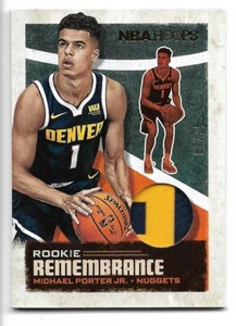 Michael Porter JR 2019-20 Hoops Rookie Remembrance Prime Jersey Patch #08/25 RC - Bild 1 von 2