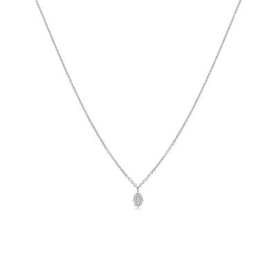 Collar de oro blanco de 14K con diamantes elegante joyería de oro para su Meira T Foto 1 de 4