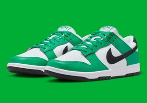 NEW SIZE 10 Men Nike Dunk Low Sneakers Stadium Green White CELTICS FN3612-300 - Picture 1 of 8