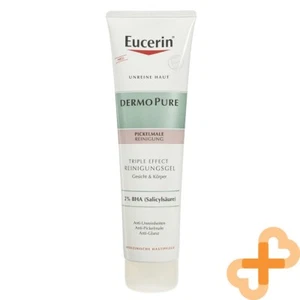 EUCERIN DERMOPURE Triple Effect Cleansing Gel Face and Body 150 ml Post Acne - Picture 1 of 24