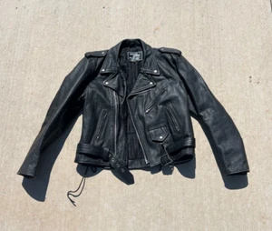 Vintage Leder Motorrad Jacke Damen 46 Mary Land Leather Inc. - Bild 1 von 15