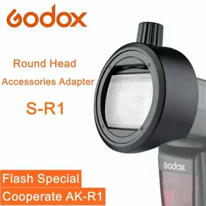 Godox Round Head Accessory Adapter S-R1 Flash Speedlite Compatible With AK-R1 - Picture 1 of 9
