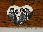 The Beatles Paul, John, Ringo And George Pinback Button Heart Shape