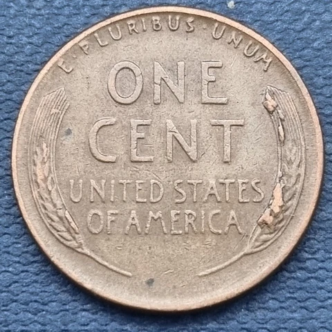 1953 Lincoln Wheat Cent ERROR - major cuds on reverse #56753 Cover