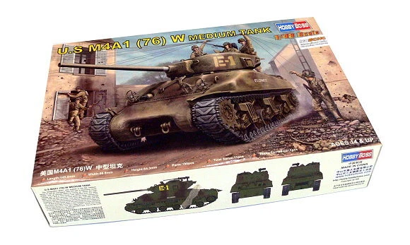 HOBBYBOSS 84801 Military Model 1/48 US M4A1 (76) W Medium Tank Scale Hobby B4801 - Image 1 of 1