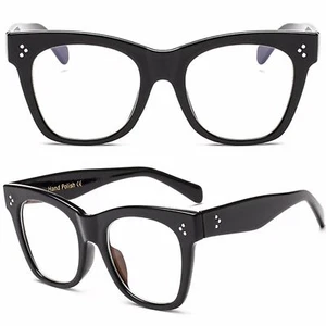 Gafas de sol para mujer de calidad marco grande talla pulidas a mano UV400 CE - Imagen 1 de 2