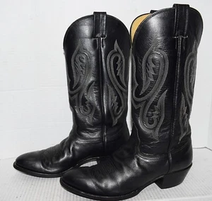 NOCONA STIEFEL exotisch schwarz Western Leder Cowboy Arbeit Reitstiefel Herren Größe 9 D - Bild 1 von 7