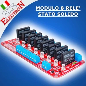 Modulo 8 Relè Stato Solido 5V-240V/2A SSR + fuse protection Omron relay Arduino - Bild 1 von 1