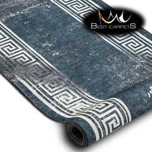 Modern Anti-slip Washable Runner 'LOTUS' GRECCO 23593 graphite width 60-120cm - Picture 1 of 11