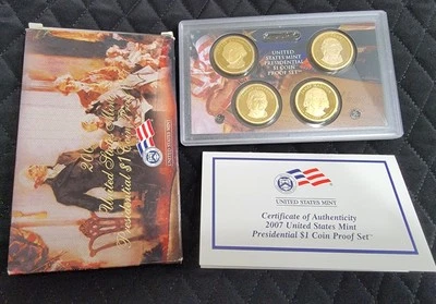 2007 U.S. Mint Presidential $1 Coin Proof Set with COA and Original Box - Image 1 of 4