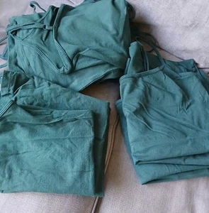 Joblot 10x Cami Army Green Vest Tops Group Dance Drama Troupe Adult - Picture 1 of 6