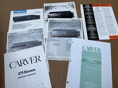 Manual de servicio original de colección Carver Audio CT-Seven + 7 artículos relacionados Foto 1 de 2