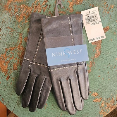 Guantes para mujer Nine West plateados/grises nuevos con etiquetas con puntillas, talla XL Foto 1 de 2