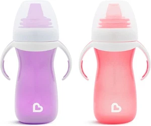 Munchkin Gentle Transition Baby Cup| Babies & Toddler Sippy Cups Pink/Purple - Picture 1 of 8