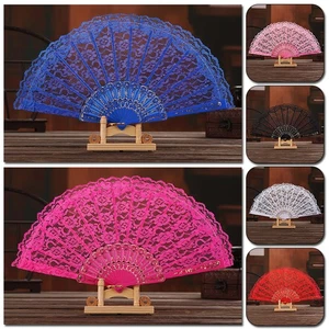 Folding Vintage Hand Held Flower Dance Fan Lace Hollow Wedding Party Festival*1 - Picture 1 of 16