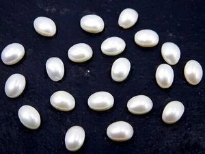 16 Cts 25 Pc Natural Pearl Oval Cab Lot Loose Gemstone 5x7 MM For Jewelry C-2840 - Picture 1 of 4