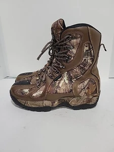BOTAS TEC'S 9683 CUERO MARRÓN CAMUFLAJE IMPERMEABLE THINSULATE 600GM CAZA HOMBRE 9W - Imagen 1 de 6