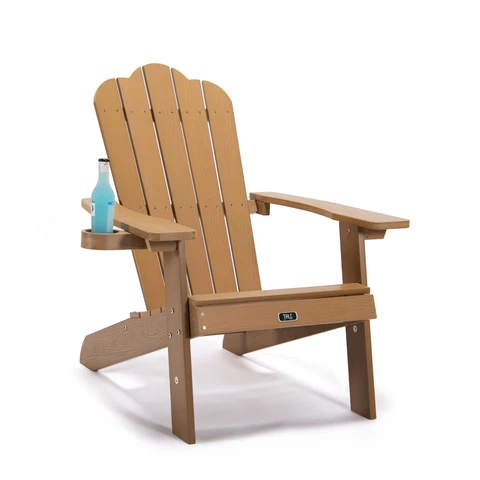 TALE Adirondack Chair Backyard Outdoor Furniture Painted Seating With Cup Holder Cover