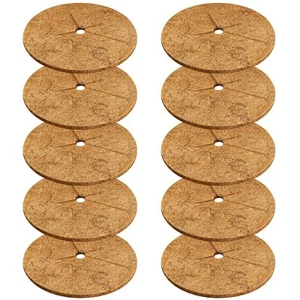 10 Pcs 11.8 Coco Coir Fiber Tree Mulch Ring Protector Mat- Coco Liner Mulch ... - Picture 1 of 9
