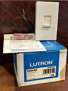 Lutron N-600-WH / Nova atenuador incand de un solo polo blanco - Imagen 1 de 2